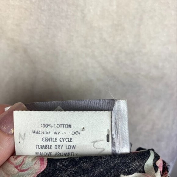 Eileen West Floral Midi Dress Puff Sleeve Bow Sweetheart Neck Cottage Prairie 10 - Picture 12 of 14